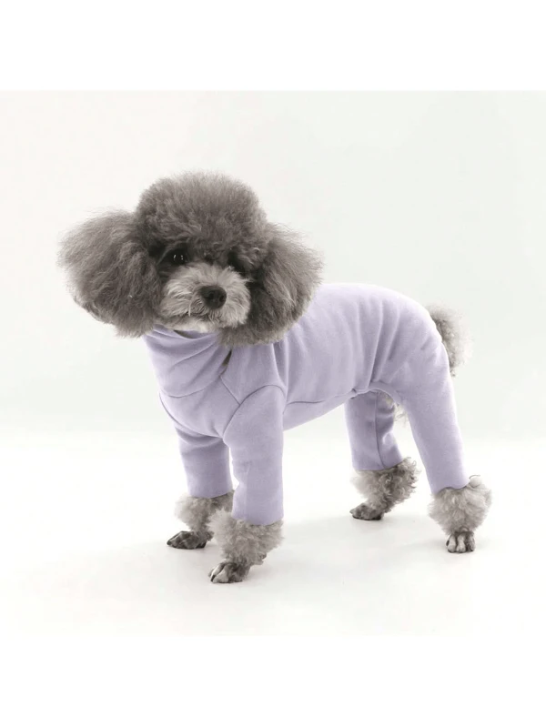 Thick Velvet Pet Jumpsuit In Korean Style, Super Soft Thermal Elastic Dog Clothes For Winter Green