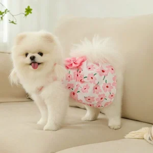 1pc Pink Bow-Knot Skirt For Pets In Spring/Summer For Small And Medium Sized Cats And Dogs Pink